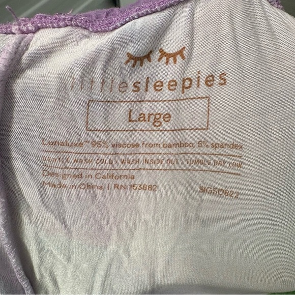 Little Sleepies Pajama Pants-2 pair Womens-LARGE Tidepool and Purple Watercolor - Picture 10 of 14